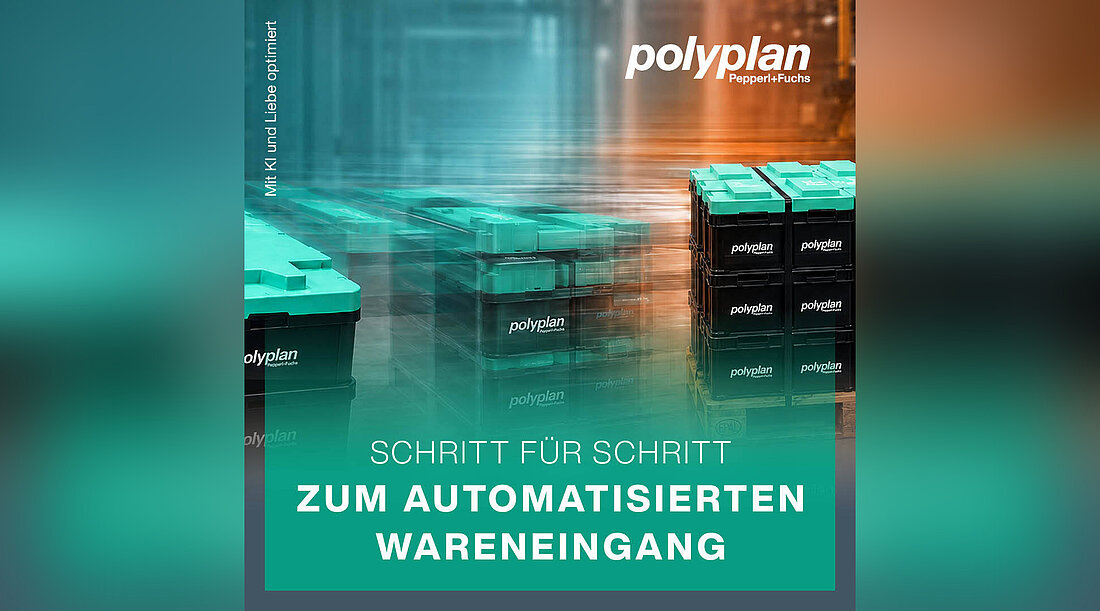 [Translate to 中文:] Polyplan von Pepperl+Fuchs: Industrieroboter mit KI-gestützter Objekterkennung zur automatisierten Bearbeitung und zum präzisen Schneiden von Kunststoffbehältern.
